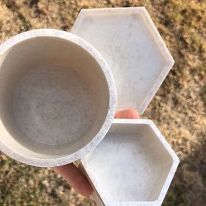 Makeup brush/pencil cup, coaster, jewelry box set